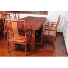 Middle Board African Bubinga Meeting Table with Nature and Beautiful Grain.